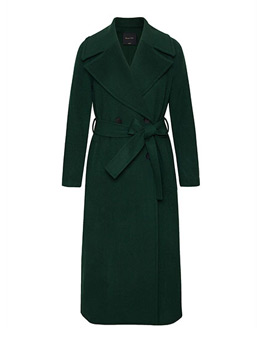 Women’s Large Lapel Double-Breasted Woolen Overcoat