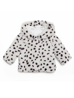 Baby hoody jacket in micro terry fur.