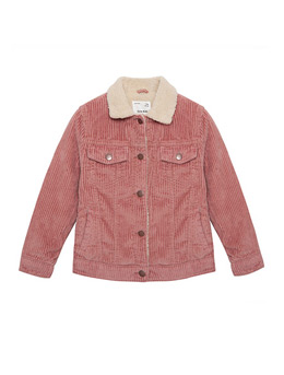 Girl jacket in 100% Cotton Corduroy Lapel